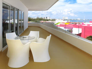 Temptation resort Cancun Messico, B-LINE S.R.L. B-LINE S.R.L. Moderner Balkon, Veranda & Terrasse Plastik