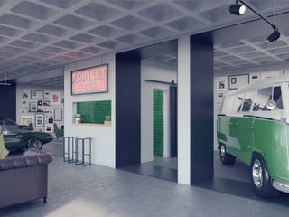 Rafaela Fraga Brás Design de Interiores & Homestyling Industriële autodealers Beton Grijs