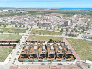 DISEÑO 12 CHALETS EN PILAR DE LA HORADADA, ARQUIJOVEN SLP ARQUIJOVEN SLP Casas familiares