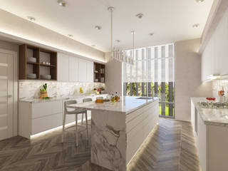 Dubai Villa Project / 2, DESIGNSONO DESIGNSONO Modern Kitchen Wood Wood effect