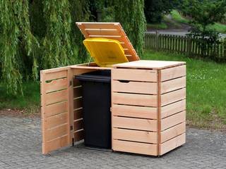 Verkleidung für die Tonne: Mülltonnenbox aus Holz, bM Handel GmbH & Co. KG bM Handel GmbH & Co. KG Klassischer Garten Holz Holznachbildung