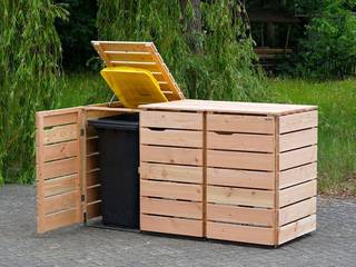 Verkleidung für die Tonne: Mülltonnenbox aus Holz, bM Handel GmbH & Co. KG bM Handel GmbH & Co. KG Klassischer Garten Holz Holznachbildung