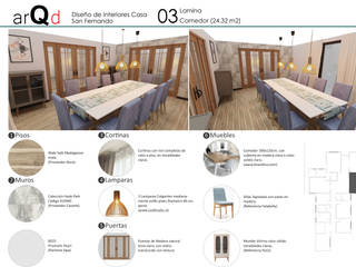 Diseño Interior Casa, ARQD spa ARQD spa Salas de jantar escandinavas