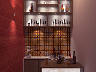 Bar Area, De Panache - Interior Architects De Panache - Interior Architects Modern wine cellar