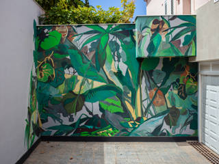 Wall painting "Tropical Garden", Diseño Libre Diseño Libre Paredes y suelos de estilo tropical