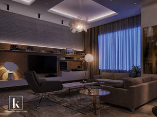 شقة سكنية, Karim Elhalawany Studio Karim Elhalawany Studio Jardim interior