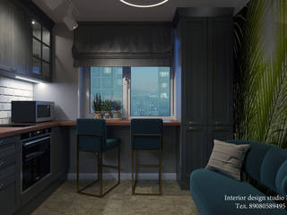 Дизайн интерьера квартиры 97 серии, Студия дизайна Натали Студия дизайна Натали Moderne Küchen