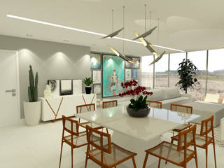 Sala LB, Indira Matos Indira Matos Modern Dining Room