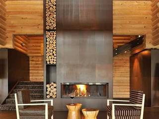 Fireplace, Paul Architects and Interiors Paul Architects and Interiors Moderne Wohnzimmer