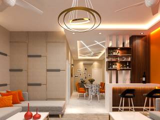 EAST OF KAILASH,NEW DELHI (RESIDENTIAL INTERIORS), SDINCO SDINCO Nowoczesny salon