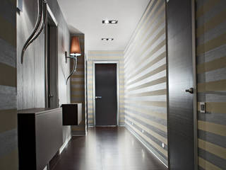 interior in soft colors , studio68-32 studio68-32 Scandinavian style corridor, hallway& stairs