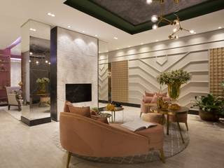 Casa Cor MS 2018, Cintia Abreu - Arquitetura e Interiores Cintia Abreu - Arquitetura e Interiores Classic style living room
