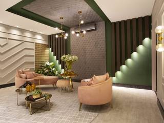 Casa Cor MS 2018, Cintia Abreu - Arquitetura e Interiores Cintia Abreu - Arquitetura e Interiores Living room