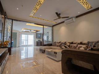 Stylish Home by Nabh Design & Associates, Nabh Design & Associates Nabh Design & Associates Modern living room Marble Beige