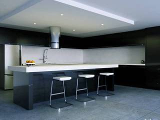 Visualizacion Casa Az-01, Amd-Studio Amd-Studio Built-in kitchens Marble