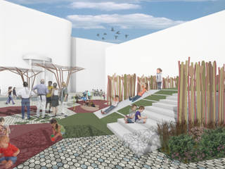 1er Premio. Proyecto de reforma y renovación de la Plaza del Ayuntamiento de Los Alcázares, Murcia, UFiVe UFiVe Modern style gardens