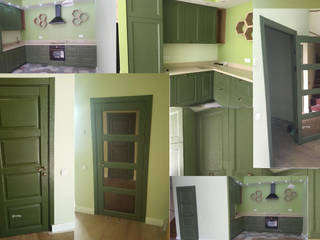 Межкомнатные двери Геона и кухонные фасады в один стиль и цвет., ГЕОНА. ГЕОНА. Cocinas clásicas Verde