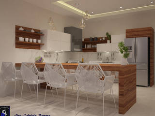 cocina, arq.Gabriela R/ Construyendo Espacios arq.Gabriela R/ Construyendo Espacios Mediterranean style kitchen