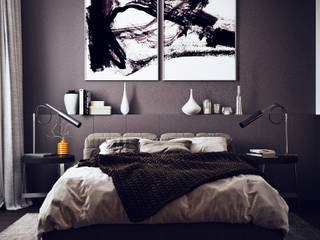 Дизайн-проект спальни в современном стиле, izidizi.com izidizi.com Dormitorios minimalistas