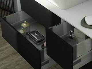 Mobile bagno moderno arreo sospeso 140x46 o 176x46 in 3 colori, Bagno Italia Bagno Italia Ванна кімната MDF