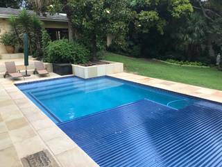 Automatic Pool Covers, Pool Cover Pro Pool Cover Pro Garden Pool Blue