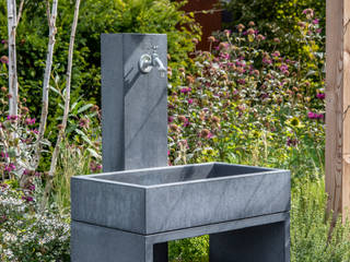 Moderne Wasserzapfstellen für den Garten, oggi-beton oggi-beton Innengarten Beton