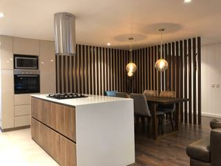 Apartamento AGS, entrearquitectosestudio entrearquitectosestudio Dapur built in Kayu Wood effect