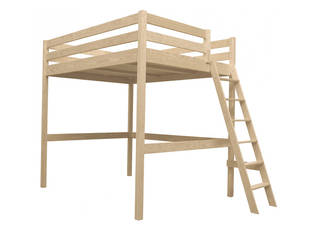 Lit Mezzanine en bois massif - Made in Normandie, ABC MEUBLES ABC MEUBLES Classic style nursery/kids room Wood Wood effect