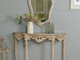 This Antique Portuguese Console Table & Mirror will add charm to any hallway, The Treasure Trove Shabby Chic & Vintage Furniture The Treasure Trove Shabby Chic & Vintage Furniture Rustic style corridor, hallway & stairs