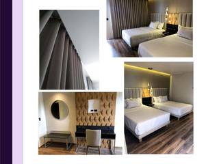 HOTEL REAL DEL RIO TIJUANA , DISEÑOS O CARBALLO DISEÑOS O CARBALLO Dormitorios de estilo minimalista