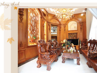 Biệt thự Bình Dương, Nội Thất Vinmus Nội Thất Vinmus Classic style living room Wood Wood effect