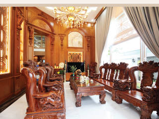 Biệt thự Bình Dương, Nội Thất Vinmus Nội Thất Vinmus Classic style living room Wood Wood effect