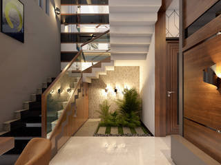 Best Interior designs in Kerala—Monnaie Architects & Interiors, Monnaie Interiors Pvt Ltd Monnaie Interiors Pvt Ltd 階段