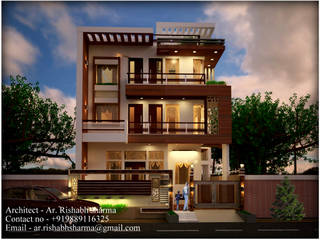 200Sqmt Residence , Inception Design Cell Inception Design Cell Bungalow Solid Wood Multicolored