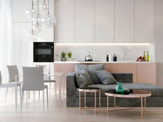 Kitchen-Living room, Александр Б Александр Б Salon minimaliste