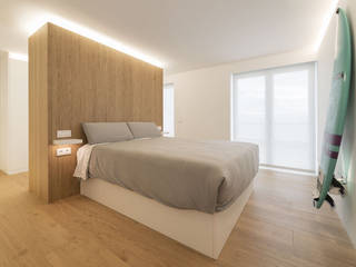 Atico en Ontinyent, Valencia, yuû arquitectura yuû arquitectura Minimalist bedroom Wood Wood effect