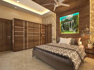 A Complete Interior Work in Vishwaprem Society , Mumbai, Java Interior Java Interior Modern style bedroom