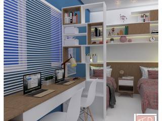 Projeto de ambientação para o quarto de duas irmãs!! , Arty Arquitetura Arty Arquitetura Quartos pequenos MDF