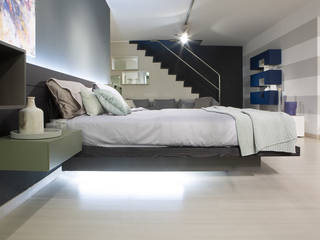 Sorvolo: Il letto sospeso Sorvolo è il sistema letto multi accessoriato, Fimar srl Fimar srl Dormitorios de estilo moderno