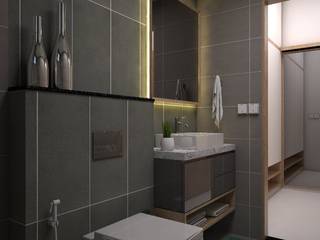 Dr Shankargouda, Bijapur, Skew 19 Interiors & Architects Skew 19 Interiors & Architects Scandinavian style bathroom Granite