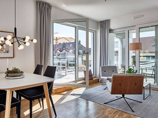 Penthouse SW, Home Staging Bavaria Home Staging Bavaria Modern Oturma Odası