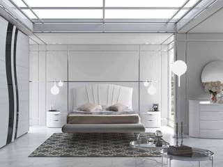 New Desiree / White-inox: Camera da letto esclusiva ed unica, Cecchini Italia srl Cecchini Italia srl ห้องนอน