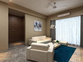 2bhk Residence, Borivali, SPACE DESIGN STUDIOS SPACE DESIGN STUDIOS Livings de estilo minimalista