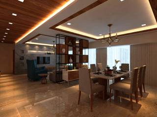 4bhk Residence, Kandivali, SPACE DESIGN STUDIOS SPACE DESIGN STUDIOS Livings de estilo minimalista