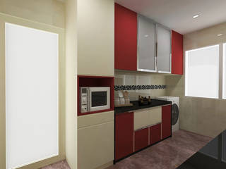 1bhk Residence, Andheri, SPACE DESIGN STUDIOS SPACE DESIGN STUDIOS Cocinas de estilo minimalista