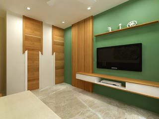 4bhk Residence, SPACE DESIGN STUDIOS SPACE DESIGN STUDIOS غرفة نوم