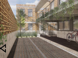 NUEVO LAREDO housing, Designo Arquitectos Designo Arquitectos Casas multifamiliares Ladrillos