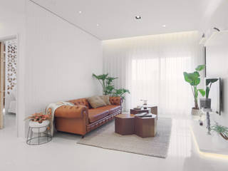 【理寶建設 HOYA C3-8F 實品屋】, 衍相室內裝修設計有限公司 衍相室內裝修設計有限公司 Scandinavian style living room