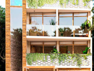 Kinn Tulum, Humaniia Desarrollo Sustentable Humaniia Desarrollo Sustentable منازل التراس خشب Wood effect