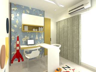 2bhk Residence, Thane, SPACE DESIGN STUDIOS SPACE DESIGN STUDIOS Dormitorios de estilo minimalista